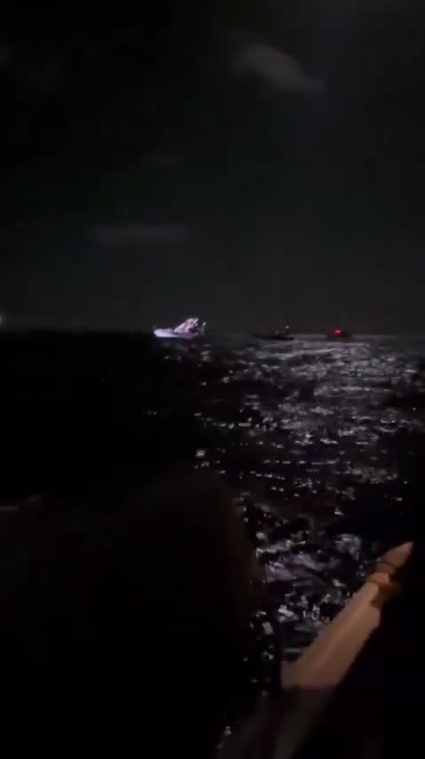 Footage of the Israeli army's seizure of the Steadfastness Flotilla heading to Gaza.